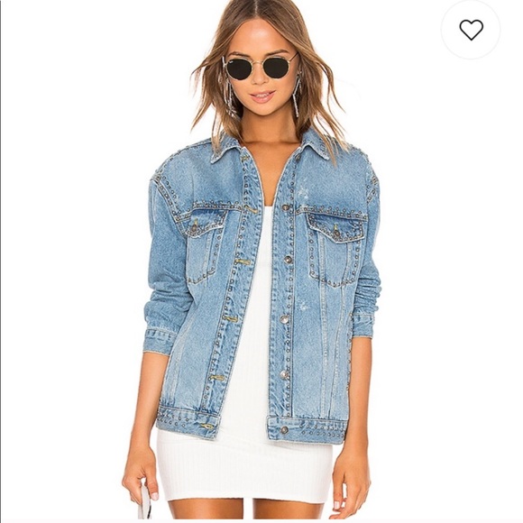 Free People Jackets & Blazers - Free People Studded Denim Jacket
